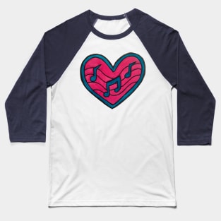 Music Heart Baseball T-Shirt